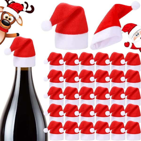 Mini julhattar, 100 stycken, perfekta för helgerna.