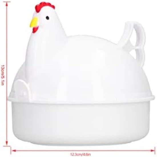 Mikroaaltouunin munankeitin - 4-reikäinen munankeitin - 179 g - Valkoinen