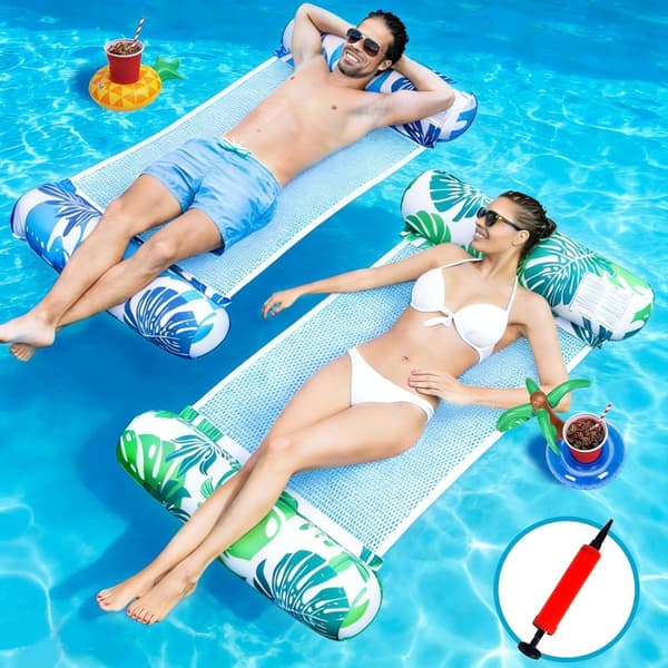 Badringsset - Hängmattan Floaties - Vattenavkoppling - 5-i-1 Set - Standard - Blågrön