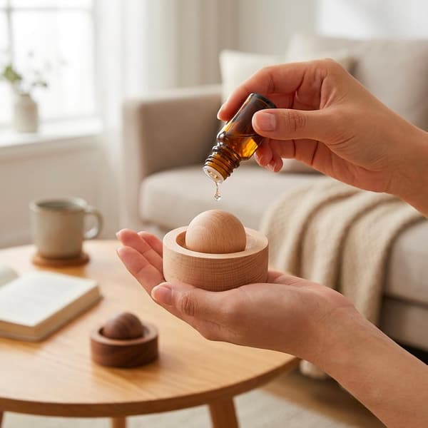 Sæt med 2 indendørs aromaterapi-diffusere - naturlige aromaterapi-diffusere - æteriske oliediffusere - elegante duftløsninger til hjemmet