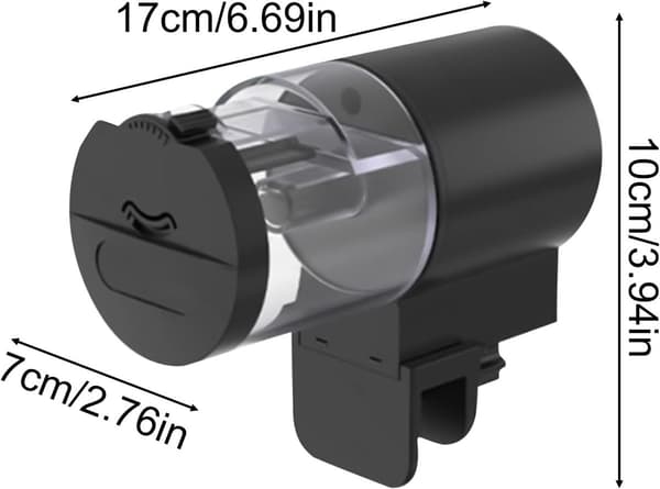 Automatisk Foderautomat - 100 ml - Automatisk Fiskefoderautomat - Fiskefoderdispenser med Timer - Automatisk Fiskefoderautomat - Akvariefoderautomat - Fugtbestandig - Fisk