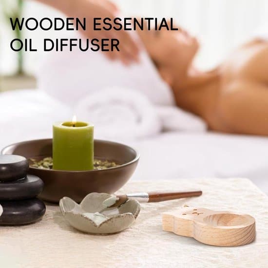 stykker - Trædiffuser - Træ æterisk oliediffuser - Bjørneformet diffuser - Bøgetræs aromaterapi diffuser - Passiv diffuser - hjem