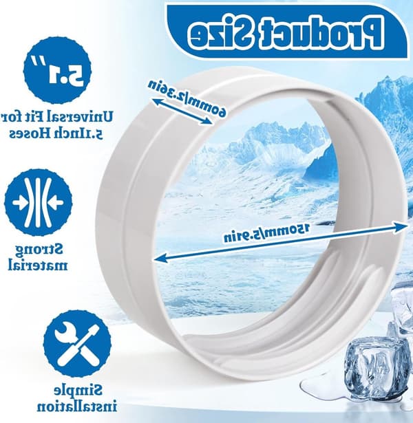 Dräneringsslangadapter för bärbar luftkonditionering - Ø 150 mm