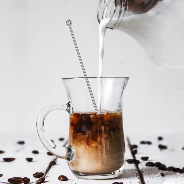 Kafferørere, rørepinde i rustfrit stål, 4-pak, genanvendelige, honningformede rørepinde til drinks