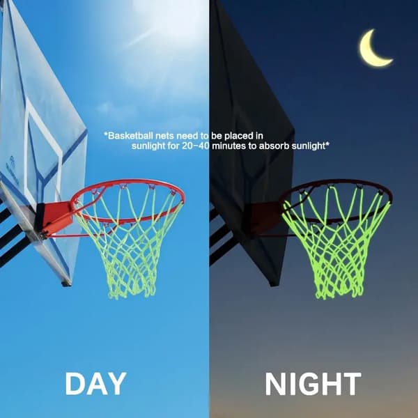 Självlysande basketnät - lysande - 12 öglor