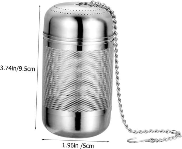 stykker Urtekugle i rustfrit stål Te-infuser i rustfrit stål Dovne te-infuserposer Te-infusere, Rustfrit stål
