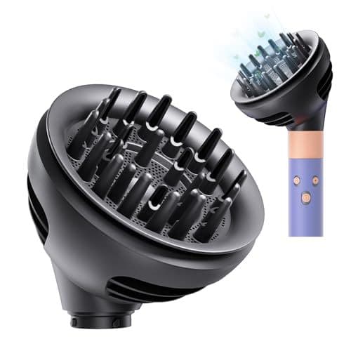 Tilbehør egnet til krøllejern, egnet til alle Dyson krøllejern, diffuser-tilbehør med diffuserfunktion, sort