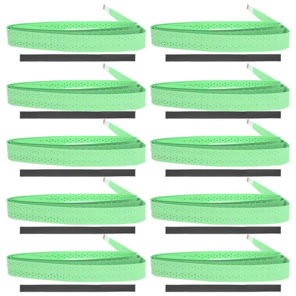 Perforerad badmintonracketovergrip, grepp, halkfri, svettband, tejp (grön)