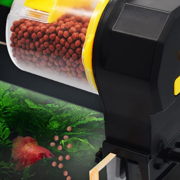 Automatisk fiskefoderautomat akvarium 12H 24H timer digital foderdispenser, automatisk foderautomat til akvarier med timer