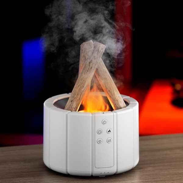 Bonfire luftfugter 250 ml med fjernbetjening, æterisk oliediffuser, lydløs flamme diffuser, aromaterapi duftoliediffusere