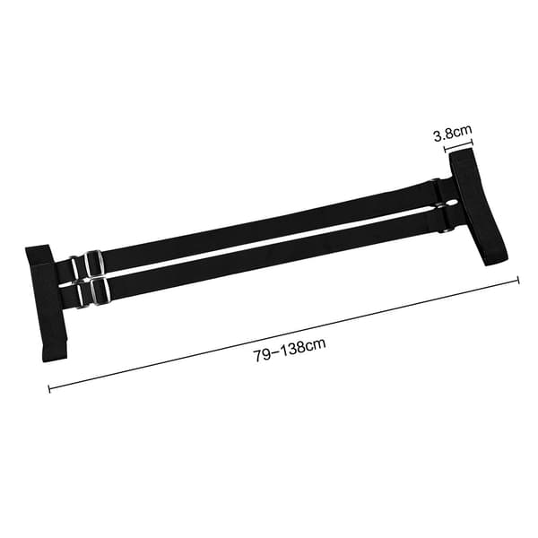 Skiskulderstropper, skibindingstropper, justerbare med stropper, velegnet til ski, sort.