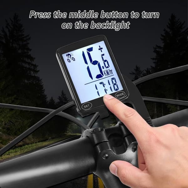 Cykelcomputer - Hastighedsmåler - Trådløs Cykelcomputer - Navigation