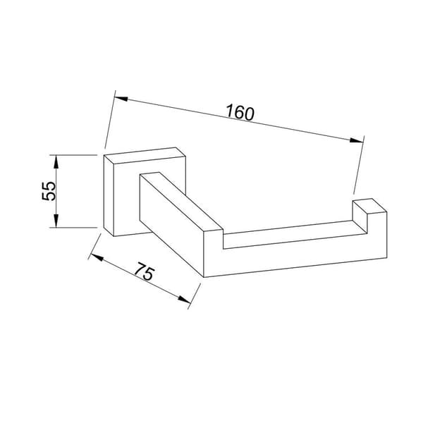 Krom toiletpapirholder