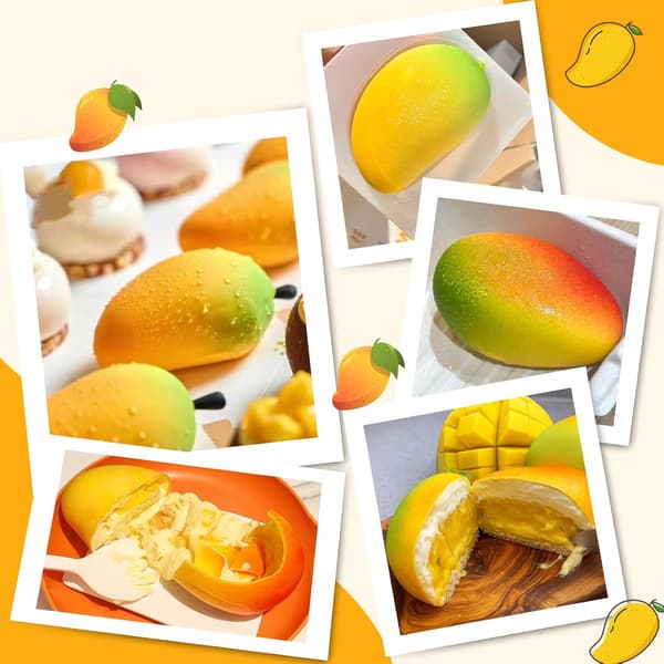 2-pak 3D Mango Silikoneforme - 8 Hulrum - Til Chokolade Is Budding Gelé Mousse Kager