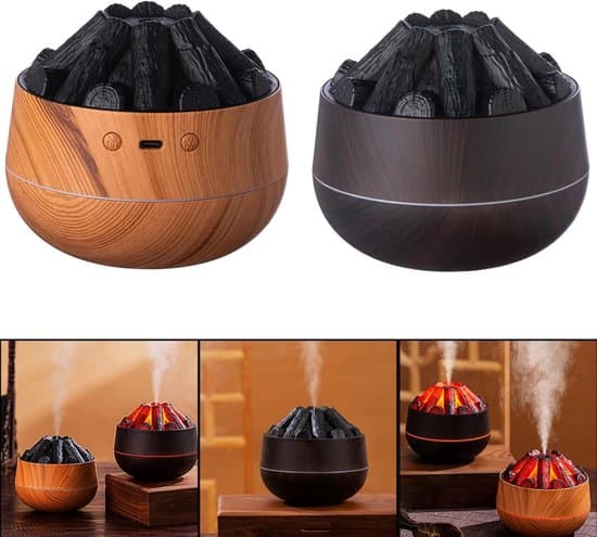 luftfugter - Aromaterapi luftfugter - Aromaterapi diffuser med flammeeffekt - 300 ml - USB Desktop Lille bærbar Hjem Ultra - 300 m