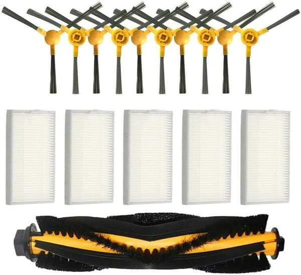 Huvudrulle Sidoborstfilter för MOOSOO RT30 RT40 RT50 Dammsugardelar
