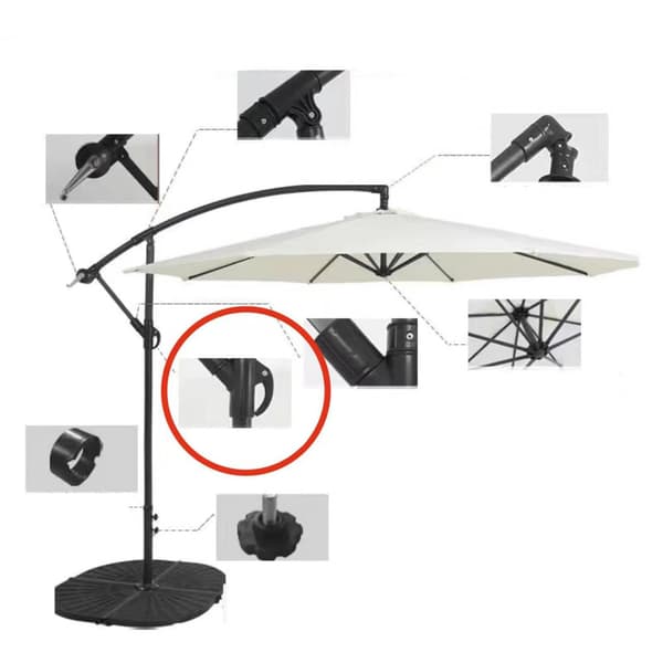 Fritstående parasol tilbehør reservedele til håndsving parasol støttedele sæt, håndsving