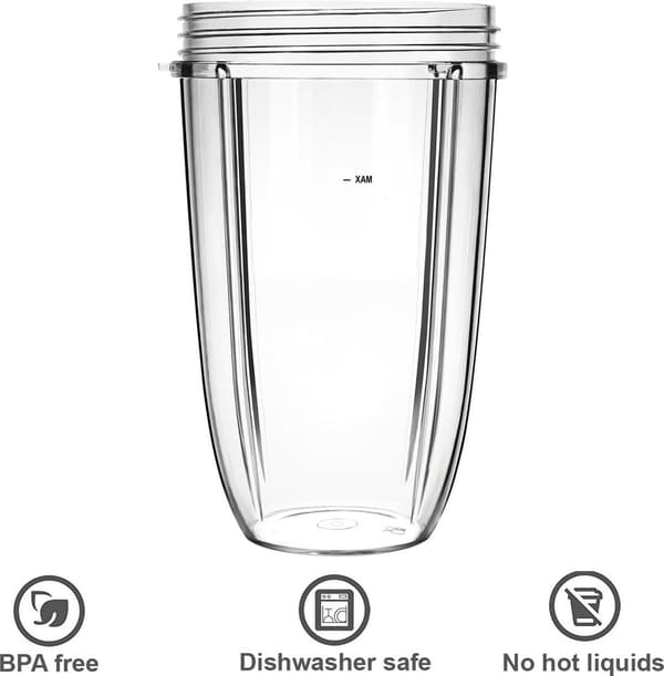 Juicer reservedele kop, til blender - Medium - 1 stk, erstatningskopper egnet til Nutribullet reservedele 24oz blenderkopper egnet til N