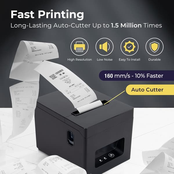 80 mm USB kvitteringsprinter, POS-printer med automatisk skærefunktion ESC/POS-kommando understøtter Windows Mac (kun USB-interface)