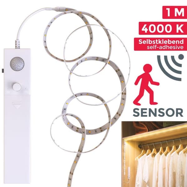 LED-list med rörelsesensor, skåpbelysning