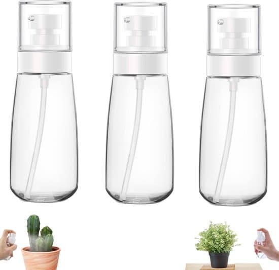 3 sprayflaskor - resevänliga små sprayflaskor - påfyllningsbara transparenta tomma flaskor - tomma kosmetikabehållare - transparenta - 13*4.5cm