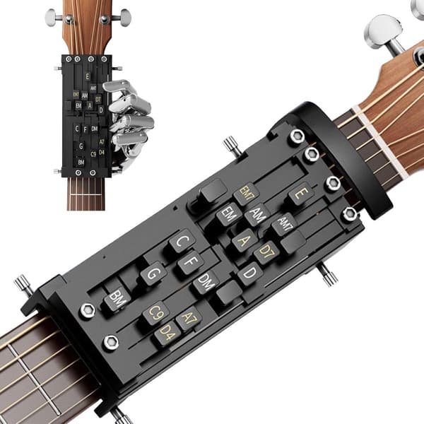 Ackordhjälpmedel - Gitarrtillbehör - Gitarrinlärningsmaterial och tillbehör - Plast - Gitarr för nybörjare - Gitarrackordflärpar - Svart