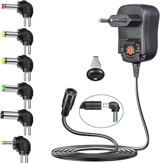 stykker - universaladapteradapter 12 voltadapter 1 til 12 voltadapter 9 voltadapter 6v - strømadapter usb - Sort - Sort