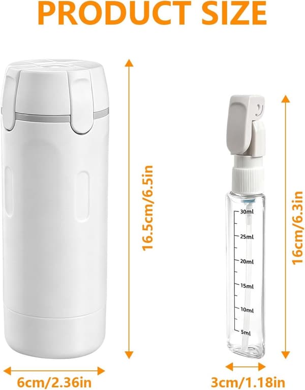Dispenserflaskor - 4-i-1 Resedispenser - Med Dispenser - 4 × 30ml - Reseflaskor - Kosmetiska Burkar - Vit - 4 × 30ml