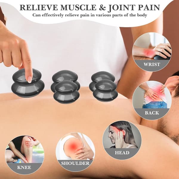 Cupping Terapi Sæt - 16 Dele i 4 Størrelser til Professionel Massage og Afslapning