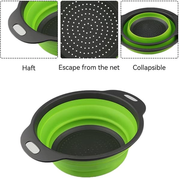 Dailygoods - Sammenklappelig si - 2 stk. - Silikonefiltre - Egnet