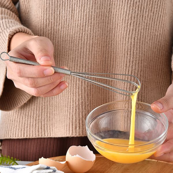 2 Mini Piskeris i Rustfrit Stål – Små Håndpiskeris – 18 cm