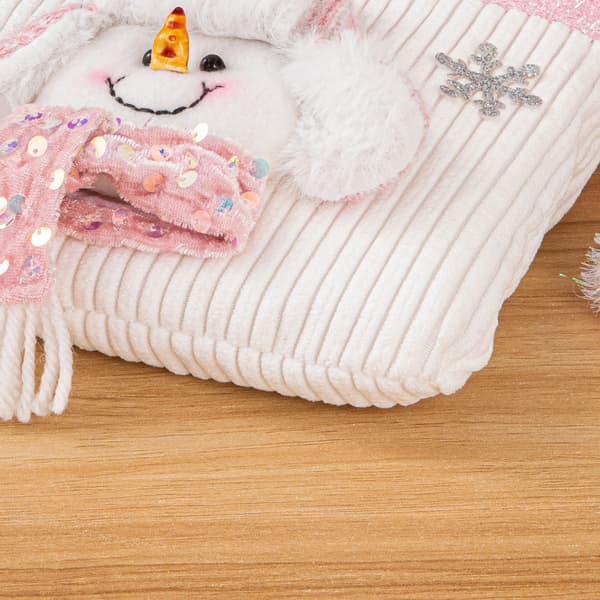 3 julväskor, rosa plysch, julklappspåsar, äppelpåsar, godispåsar