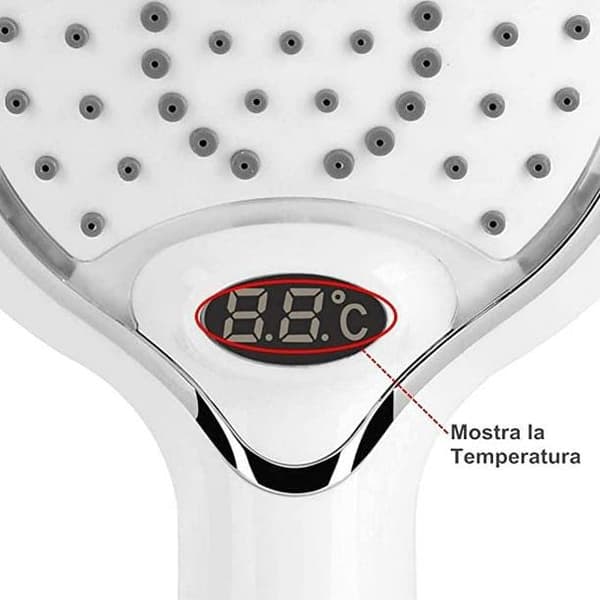LED bruserhoved, LED håndbruserhoved, temperaturstyret LED bruserhoved, temperaturstyret bruserhoved