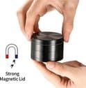 Urtekværne, Tør urtekværn Bærbar zinklegering metalkværn, diameter 63MM - blå