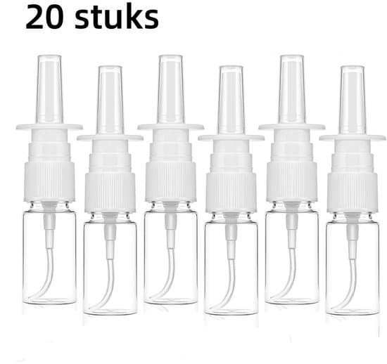 20 kappaletta - Nenäsuihkepullo - Suihkepullo - 10 ml suihkepullo - Läpinäkyvä suihkepullo - Läpinäkyvä - 20 kappaletta - 10 ml