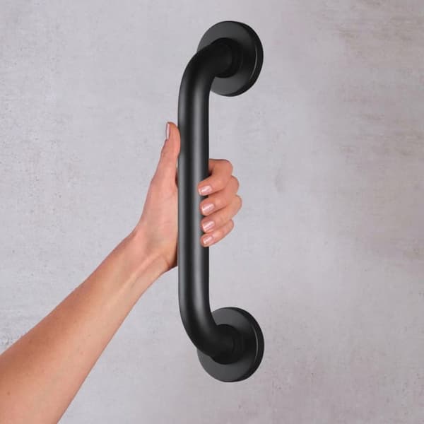 30 cm gribestang, sort aluminium