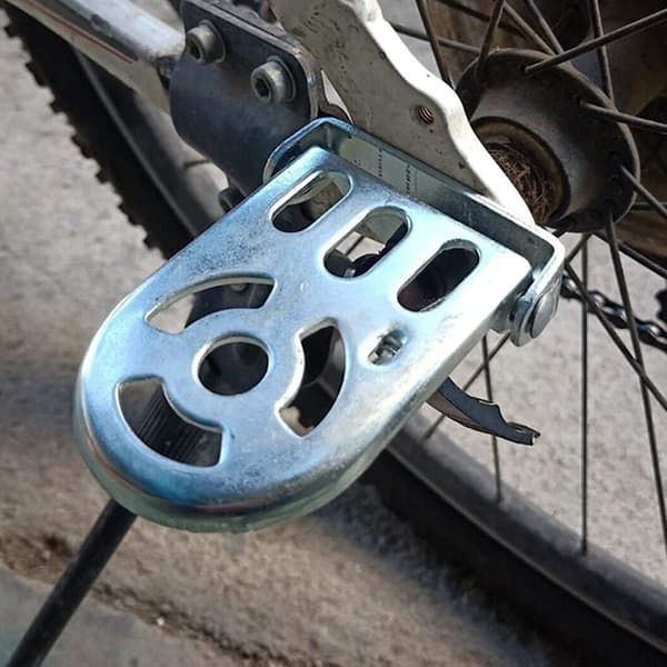 2 x Sammenklappelige bageste cykelpedaler til cykelsadel (sølv)