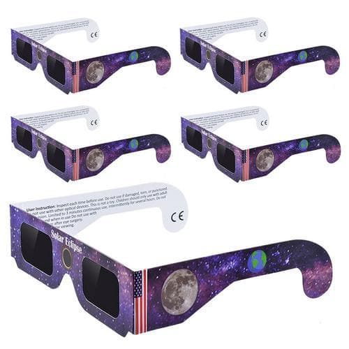 Pieces - Eclipseglasögon - Solförmörkelseglasögon - direkt solvisning under en solförmörkelse - skyddar ögonen under solobservation