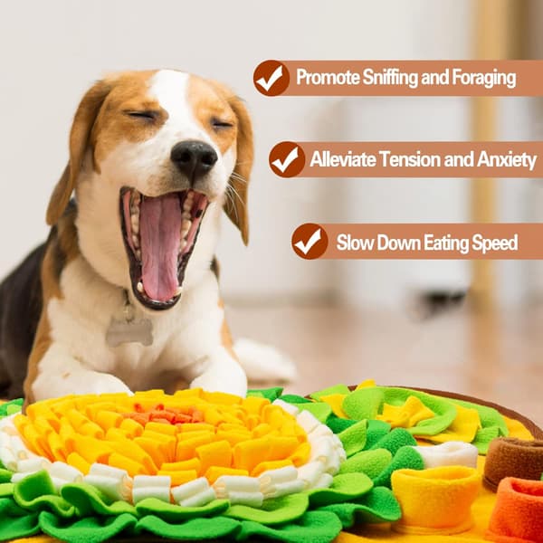 Snusemåtte til hunde, snusemåtte til små og mellemstore hunde, interaktiv snusemåtte og fodermåtte til hvalpe, slow feeder hundegodbid