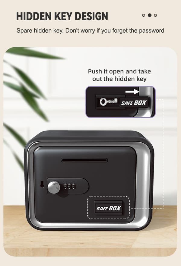 Bankboks - pengeboks til børn - sparegris - sort