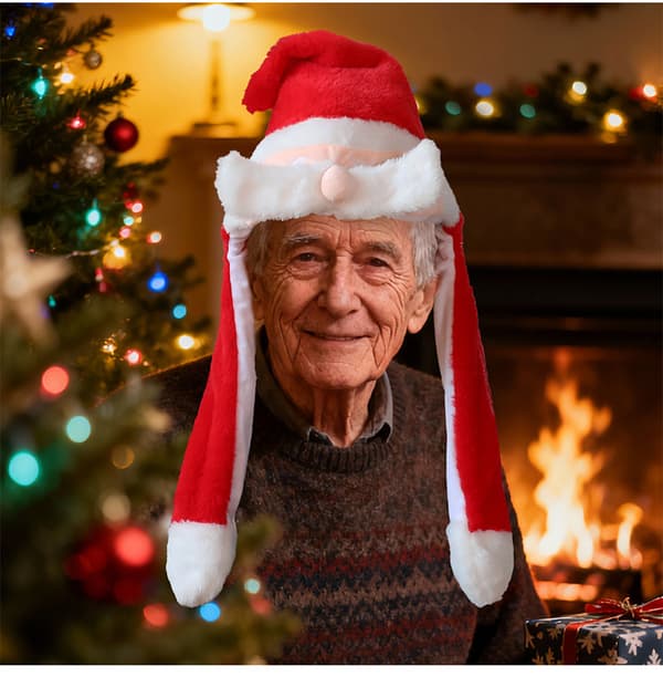 Oppustelig julemandshat, julepynt