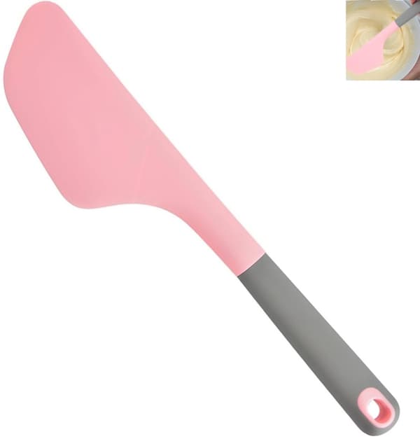 Silikone malerspatel - Bærbar silikonecremespatel - Til at sprede og glatte maling - lærred - smør - pink - 34×7.3cm