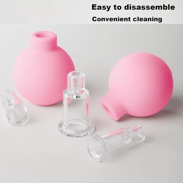 Cupping Sæt - Ansigts Cupping - Ansigts Cupping Sæt - Cupping Sæt Massage - Anti-Cellulite Terapi - Premium Kvalitet - 4-Dele