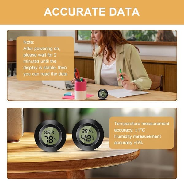 Mini digital hygrometer inomhustermometer - temperatur- och luftfuktighetsmätare