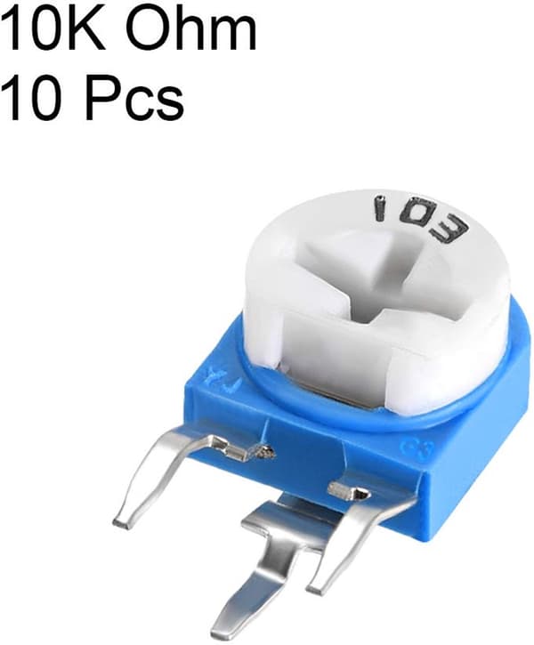 Trimmer Potentiometer - Variabel Modstand - Elektronik Reparation - Topjustering - 10K Ohm - null