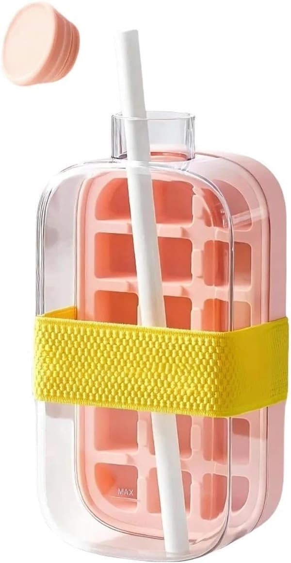 Isbitsform - ispress - isbitsmaskin för flaskor - koppar - vattenkokare - whisky - is - vattenflaskor - 800 ml - rosa