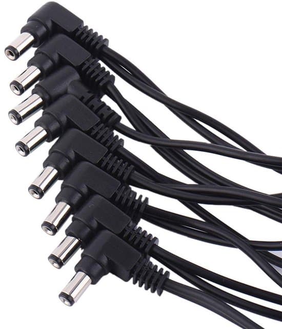 8-vägs Daisy Chain Strömkabel för Gitarr Effektpedaler - Idealisk för Musiker och Ljudsystem