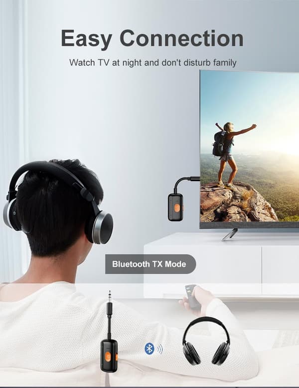 5.4 Bluetooth-sovitin meluneristyksellä 3,5 mm autoadapteri Bluetooth-autoadapterilla - langaton äänivastaanotin - 3,5 mm