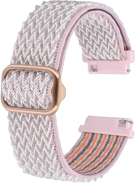 Lämplig för Galaxy Watch5 40mm Elastisk nylonrem med justerbart spänne, snabbkoppling, elastisk flätad nylonrem 20mm