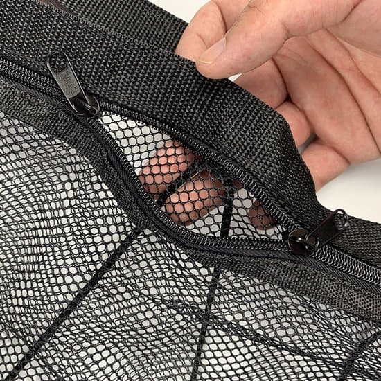 Bagagenet - opbevaringsnet - 80*55 cm - Polyester - sort - med lynlås - dobbeltlag - mesh - Universal - sort - 80*55 cm